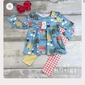 Pete & Lucy 3 littlie Pigs long sleeve u er soft long sleeve NwT shirt 7/8